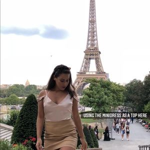 Champagne Satin Feel Dress